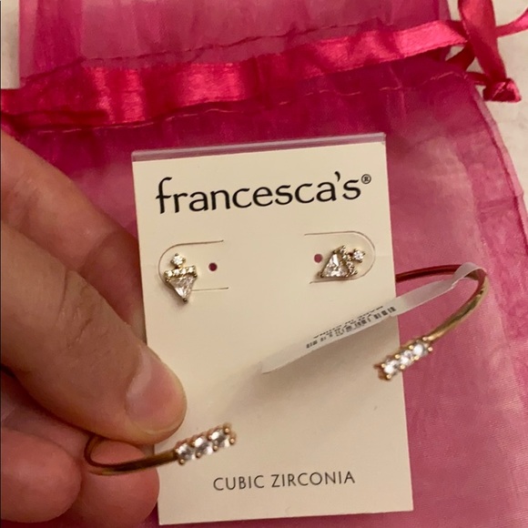 Francesca's Collections Jewelry - Brand new cubic zirconia earrings and bracelet set